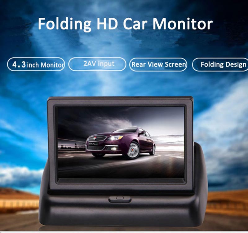 , 4.3 Inch Car Rearview Rear Seat Monitor for Car Backup Camera