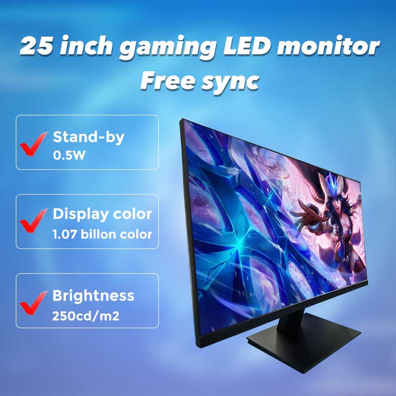 , 25&#8243; 240شاشة ألعاب hz 1080P بدون إطار Freesync مثبت على الحائط