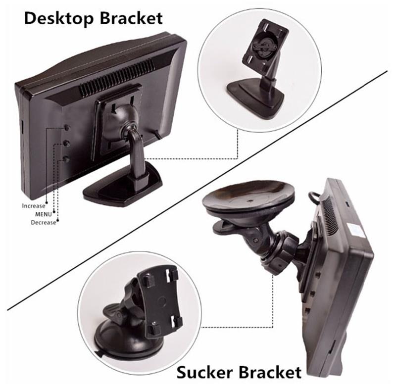 , 5&#8243; Monitor del espejo retrovisor del vehículo del coche del color de TFT LED