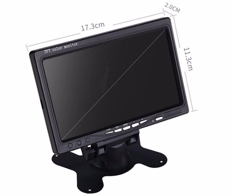 , Lo mas barato 7 Monitor de coche TFT LCD de pulgadas con 2/4 Entrada de videos