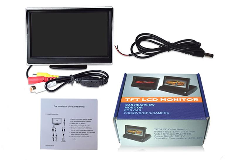 , 5&#8243; Monitor del espejo retrovisor del vehículo del coche del color de TFT LED