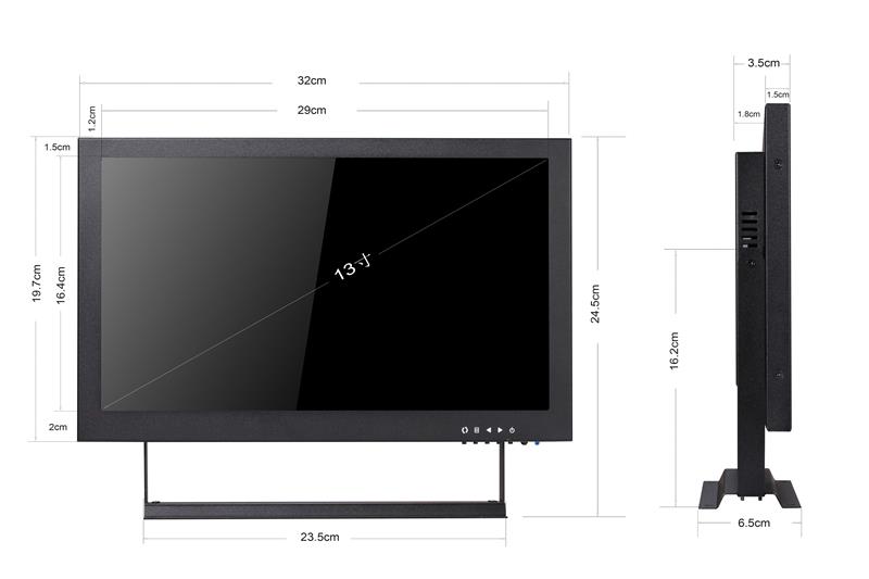 , FHD industrial 1080P 13.3 Pulgadas IPS 1920&#215;1080 Monitor de circuito cerrado de televisión