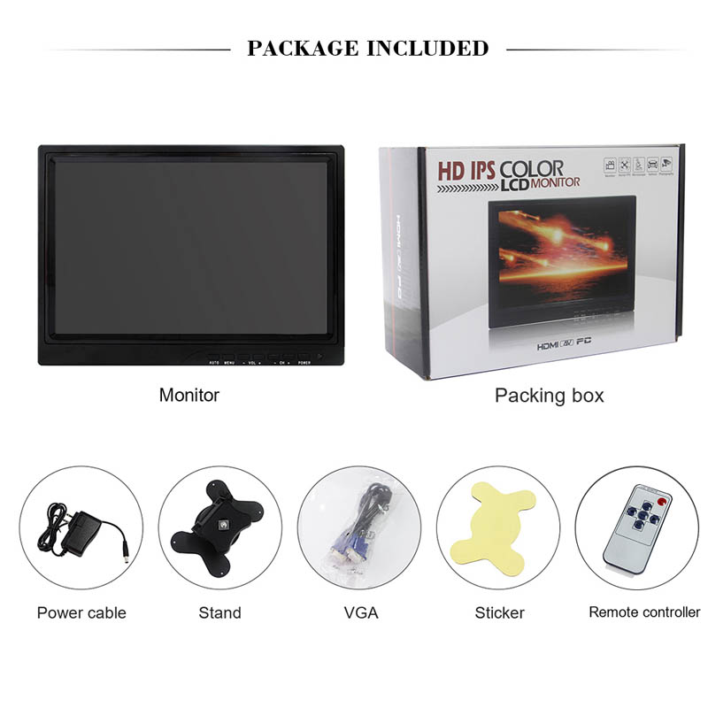 , 10.1 inch TFT-LCD HDMI Monitor Display