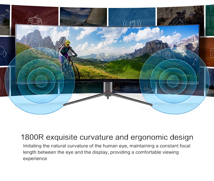 , High-end 49&#8243; Curved 5K 5120&#215;1440 120Hz LED Gaming Monitor