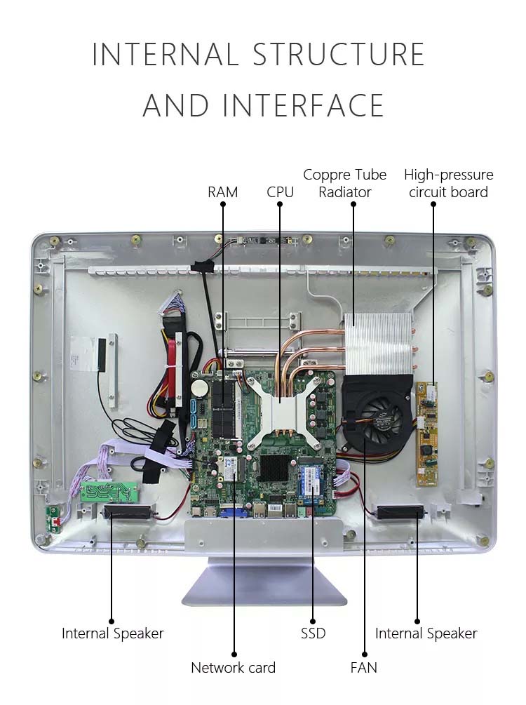 , 21.5 Inch All In One PC Windows 10 Touch Screen Aio Computer For School