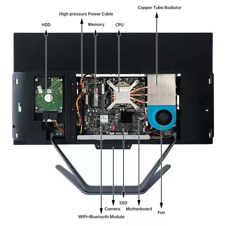 , 27 Pulgada 24 Pulgadas OEM Pantalla curva I7 Ram 8gb16gb Monoblock Pc Todo en una PC