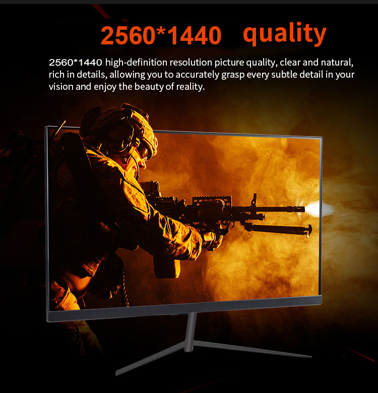 , 27 Inch 2k 165hz Gaming Monitor Low Blue Light Desktop Computer Pc