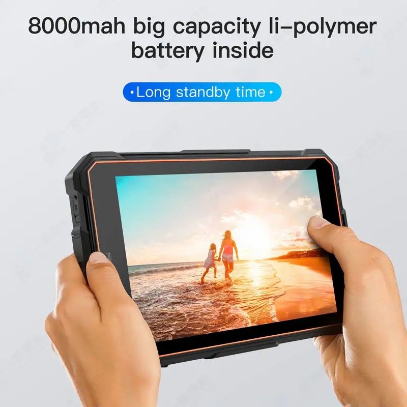 , 8 Tablet PC resistente al agua industrial de pulgadas NFC GPS 4G + 64G Tablet